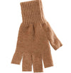 Fingerless Knit Gloves Camel